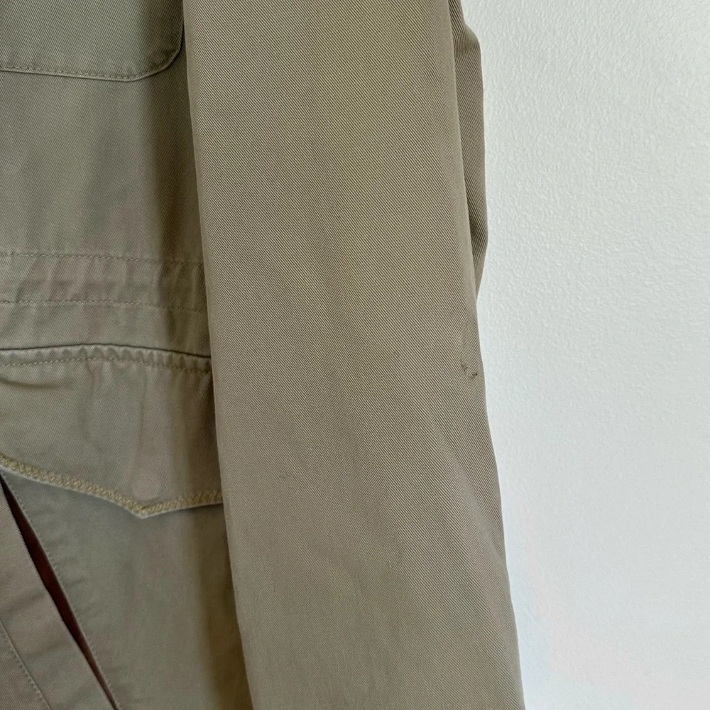 ORVIS Vintage Khaki Beige Chore Canvas Field Utility Jacket Size XL 46-48